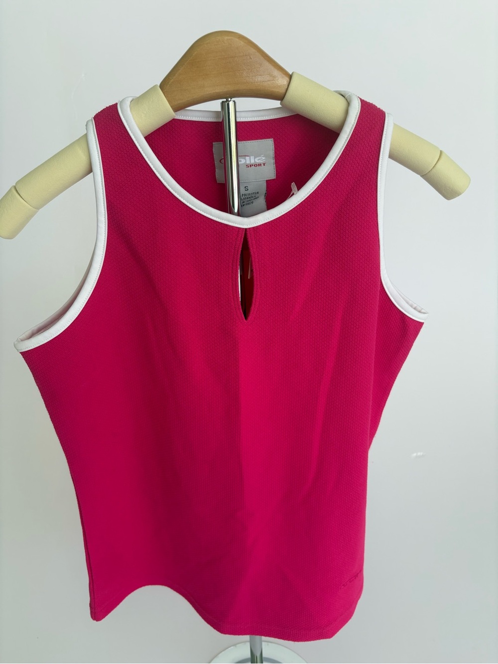 bolle Hot Pink Tank Top with White Trim
